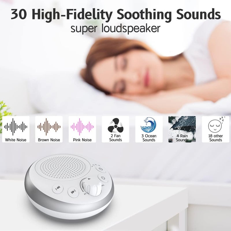 iDealSleep Loud Pink Noise Machine Sleep Machine Nostop 30 Soothing Sounds for Baby Kids Adults Sleep Pinknoise Machine 36-Level Vol Auto-Off Timer Memory Function for Home Travel Office - Image 2